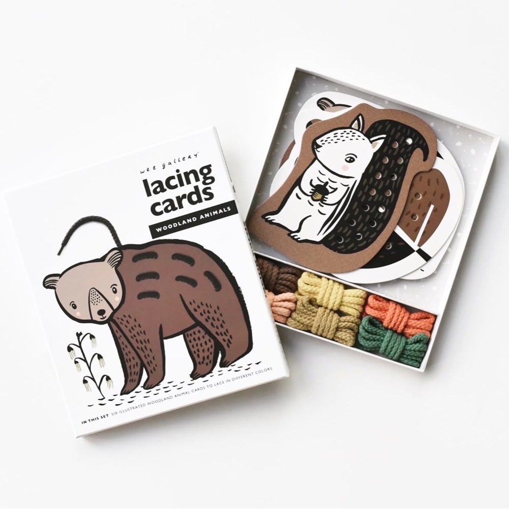 Wee Gallery | Woodland Animal Lacing Cards NWT